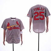 Cardinals 25 Dexter Fowler Gray Cool Base Jersey Dzhi,baseball caps,new era cap wholesale,wholesale hats